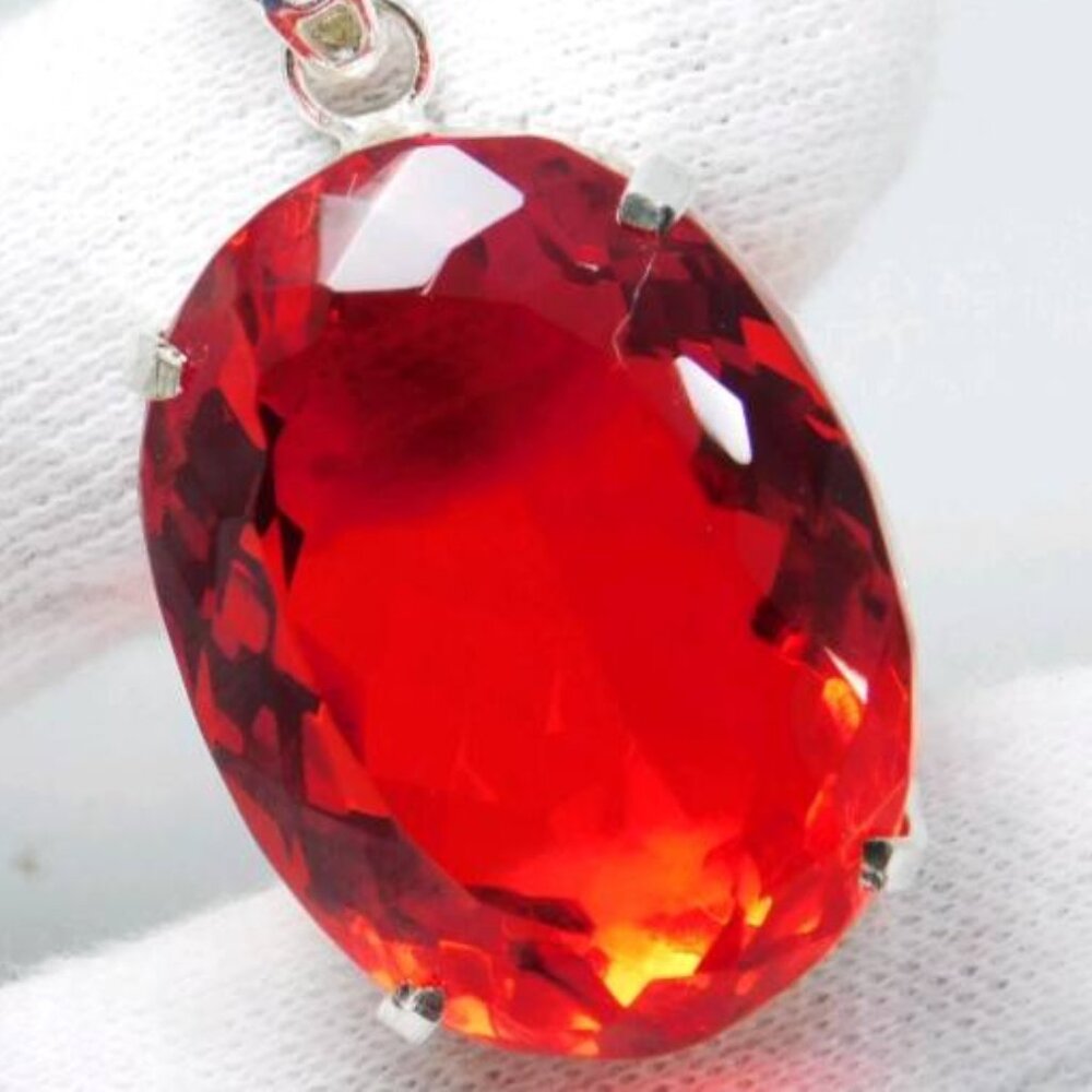 Certified 141.20 Ct Red Orange Mexican Fire Opal Pendant Gemstone  BG#96